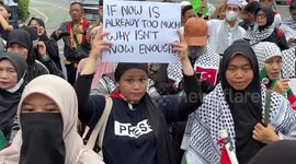 Indonesia: Pro-Palestine demonstration took place in front of the US Embassy in Jakarta
