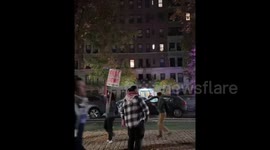 US: Activists held a protest outside the home of NY Senator, Chuck Schumer in support of Palestine