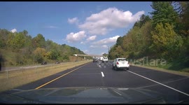 Car Illegally Passes And Then Brake Checks