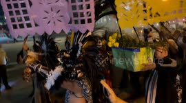 Dia de Los muertos at Olvera street in Los Angeles, California