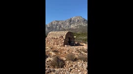 Early Christian tombs and necropolis on the unspoiled Greek island of Telendos