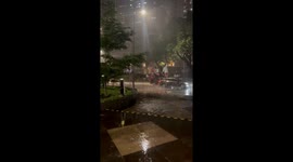 Tropical Storm Trami brings heavy downpour in Manila, the Philippines