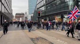 Thousands of far-right protesters gathered in London