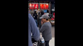 Inside of an Albertsons picking up some coffee when I noticed a lady who had the security tags on every single piece of her clothing from her hat down to her pants