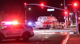 US, Los Angeles: Victorville Fiery Crash Leaves Multiple Injured