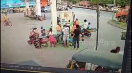 Fire incident at petrol pump in Hyderabad after man ignites lighter