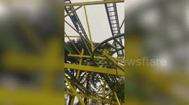 Rollercoaster shut after beam falls on track - leaving passengers needing rescuing