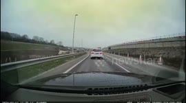 Motorist caught making illegal turn and travelling on the wrong side of the road