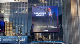 Madison Square Garden displays ads for Trump campaign rally