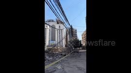 Lebanon: Aftermath and destruction after Israeli shelling in Beirut today