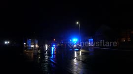 Traffic accident on duntreath avenue drumchapel, road closed off 2/2