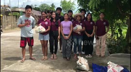Aid delivered to storm victims in the Philippines