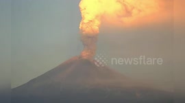 Popocatepetl Volcano spews ash cloud over Gulf of Mexico