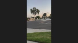 Police pursuit captured in Lynwood, California