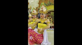 Balinese maidens perform oddly terrifying traditional dance
