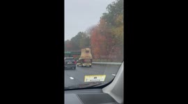 Boot-shaped car spotted promoting BeanBoots in Milbury