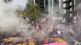 Extinction Rebellion stage a ‘die-in’ outside Lloyd’s of London