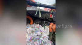 Soldiers deliver aid to flood-stricken communities in the Philippines