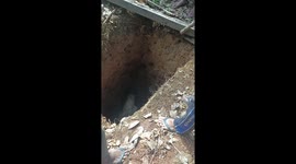 People Work Together to Save Buffalo Stuck in Well