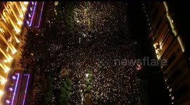 Drone footage captures political gathering in Georgia amid calls for re-elections