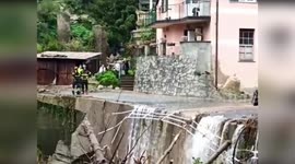 Italy: Severe Storms Slam Genoa Coast, Search Underway for Missing Man After River Overflows