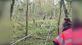 Italy: Helicopter Rescue Saves Injured Woman in Treacherous Terrain
