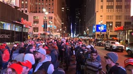US: Supporters of Donald Trump outside the Madison Square Garden