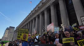 Demonstration Storm Trump Rally in New York City