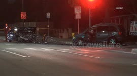 US, Los Angeles: Rialto Fatal Traffic Collision Involving Pedestrian