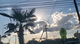 Austin Skyline: Sun and Clouds