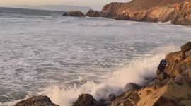 Chilly Winds at Pacifica Beach
