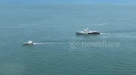 Thai Navy chase ship 'smuggling illegal cigarettes in southern Thailand'