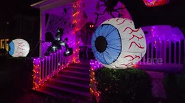 US: People decorate backyards of homes in Florida for Halloween
