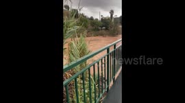 Spain: Campanillas River after Strorm Dana hits the country