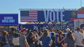 US: People attend Kamala Harris' rally in Atlanta