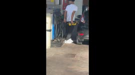 Person attempts to fuel car incorrectly at petrol station in Sheffield