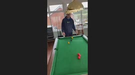 Crazy Snooker Shot at the Pub