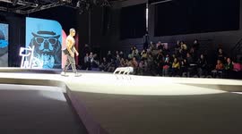 China: A Unitree Robot dog at Fashionweek in Shanghai
