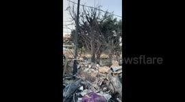 Lebanon: Devastation in the town of Sarafand in the Sidon district, southern Lebanon, following an attack by Israeli forces that resulted in the murder of 10 civilians