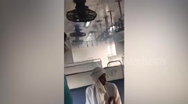 Train carriage catches fire injuring passengers in India