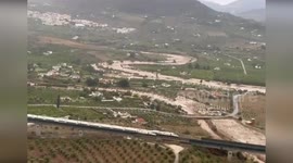 Spain floods devastation captured in aerial footage