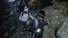 Officials rescue three youths stranded across river in northern India