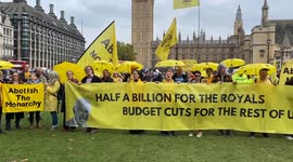 Anti-monarchy group Republic stage protest on Budget Day