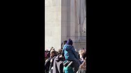 Timothée Chalamet Lookalike Waves Like Royalty in New York Park