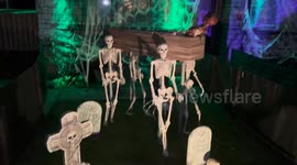 Family set for hundreds of visitors at Halloween house of horrors - for 18th year