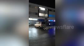 Horror moment flat explodes in fireball leaving man fighting for life