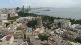 Azerbaijan: Drone footage of the Maiden Tower in Baku