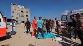 Palestine: Palestine Red Crescent ambulance crews retrieved the bodies of two individuals in northern Rafah after they were targeted by Israeli aircraft