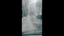 Sorrento Flooding Looks Like Waterfall