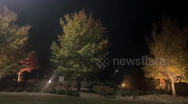 Autumn Evening with Halloween Decorations